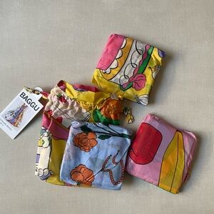 BAGGU Patterned Standard Reusable Tote Bag - Set Of 3